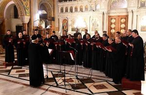 Την εκδήλωση συνέχισε η καταξιωμένη «Βυζαντινή χορωδία Αθηνών», υπό την διεύθυνση του Πρωτοψάλτη του Καθεδρικού Ιερού Ναού Παναγίας Φανερωμένης Χολαργού κ. Γεωργίου Χατζηχρόνογλου.